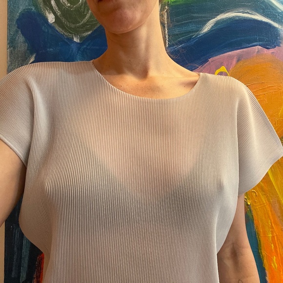 Issey Miyake Tops - Issey Miyaki Pleats Please Short Sleeve Top